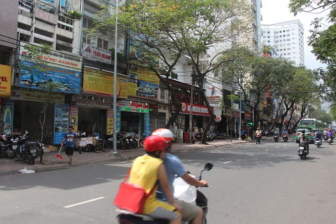 De straat Pham Ngu Lao
