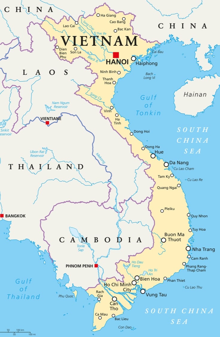 kaart vietnam