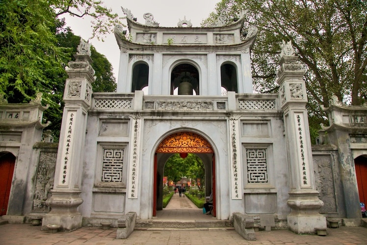 De tempel van de literatuur in Hanoi, ook wel Van Mieu genoemd.