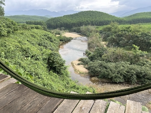 Uitzicht over de Bong Lai Valley. Een geweldig gebied in Phong Nha. 